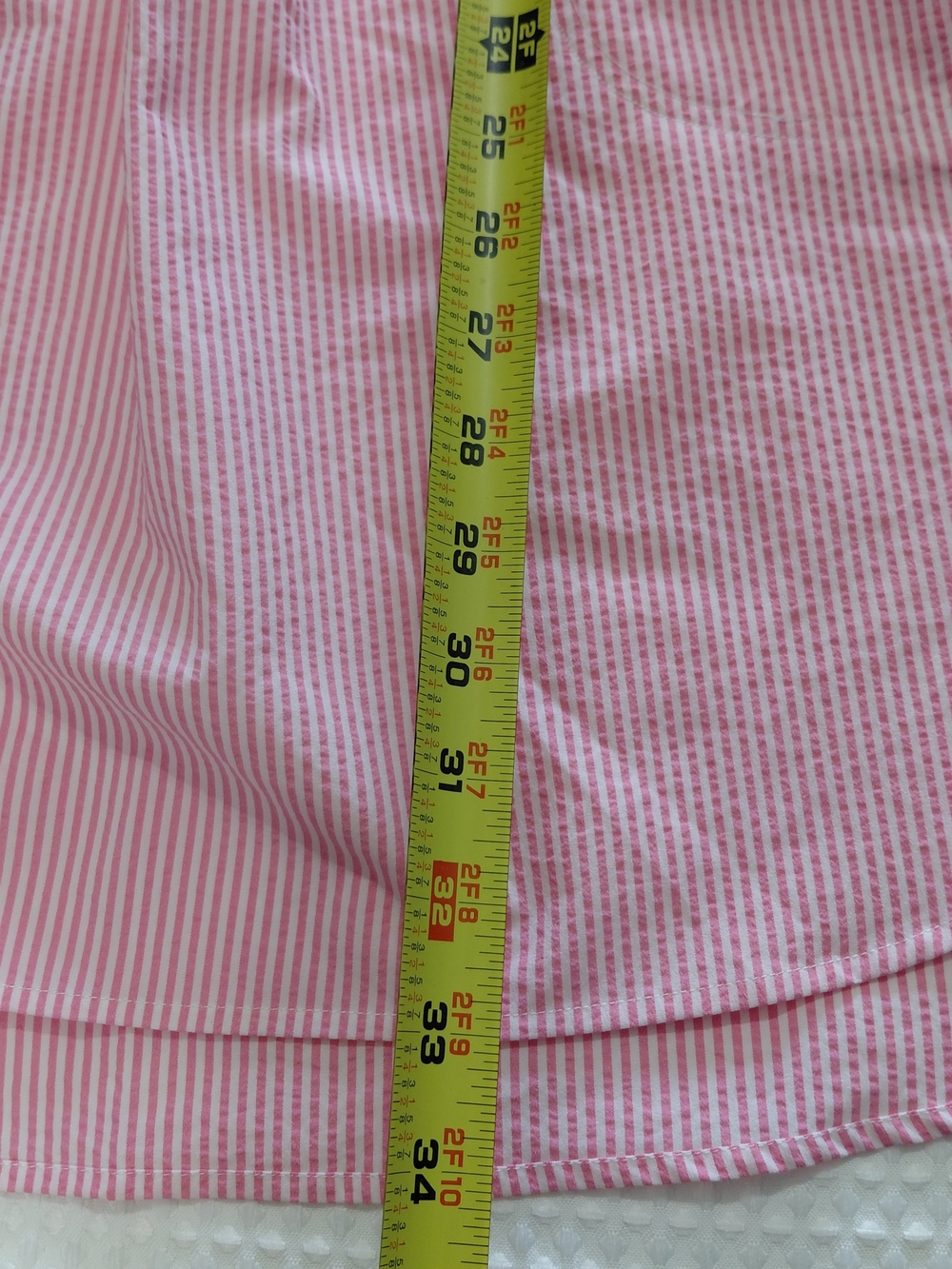 Vineyard Vines Dress Performance Seersucker Vented Pink White Striped Size 2 - Picture 9 of 11